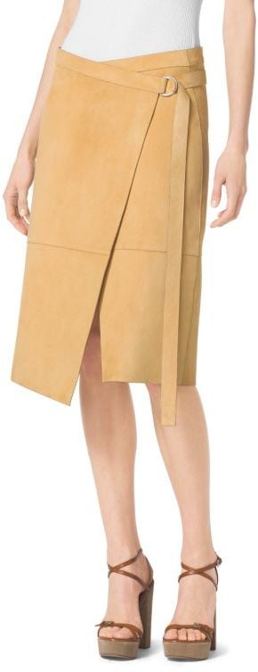 Michael Kors Collection Belted Wrap Suede Skirt ($2,995)