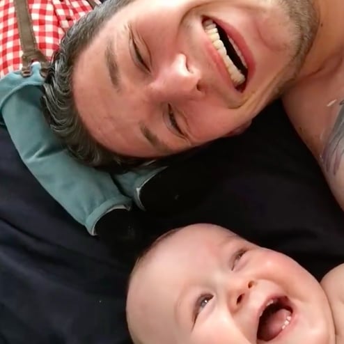Video of Father and Baby Saying "Whassup"