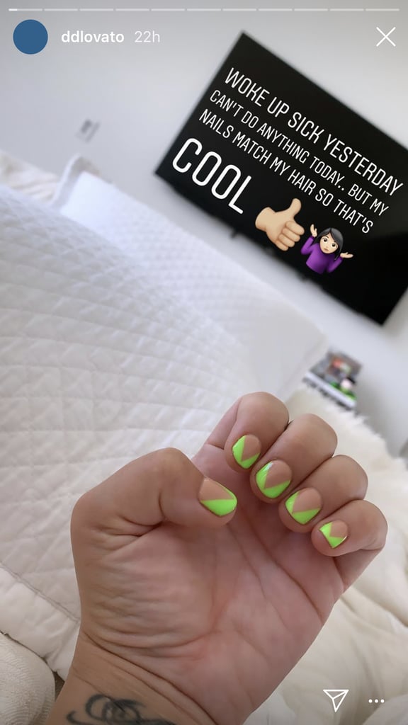 Demi Lovato's Neon Green Nails