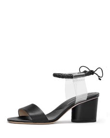 Paul Andrew Estes Braided Ankle-Strap Illusion Sandal