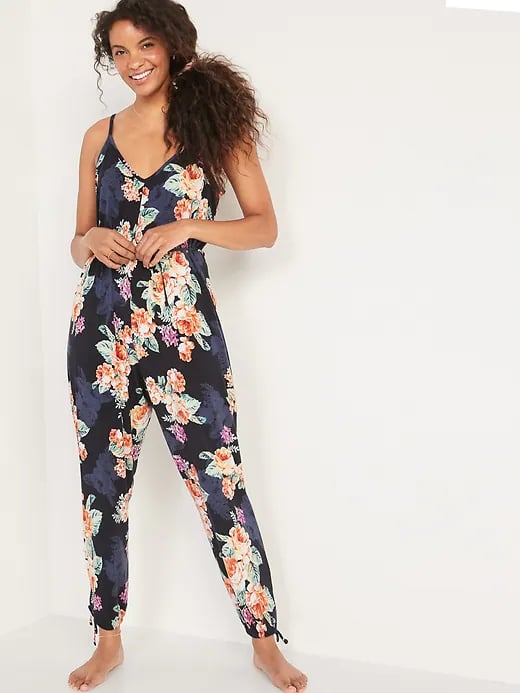 Old Navy Sunday Sleep Sleeveless Tie-Belt Jumpsuit