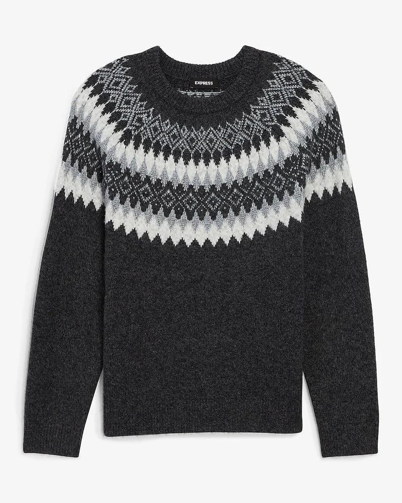Shop Similar: Express Fair Isle Wool Blend Crew Neck Sweater