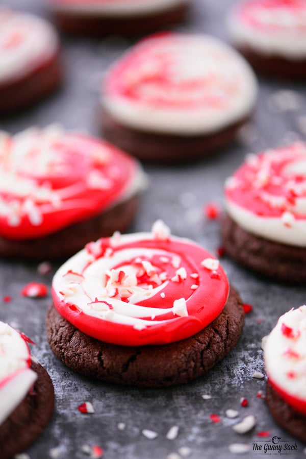 Chocolate Peppermint Stuffed Cookies