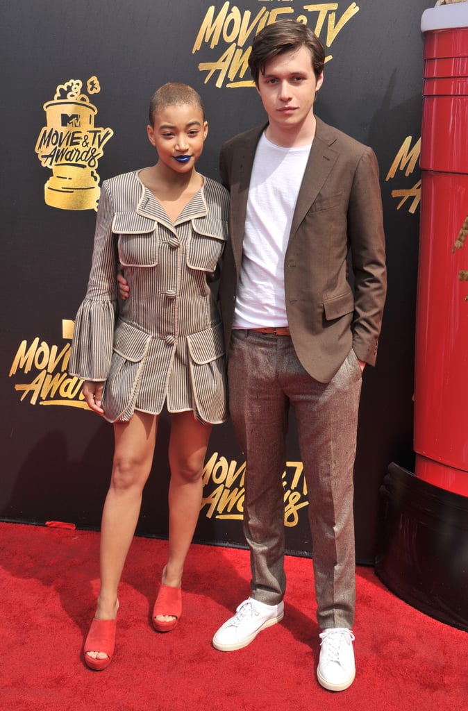 With his Everything, Everything costar Amandla Stenberg.