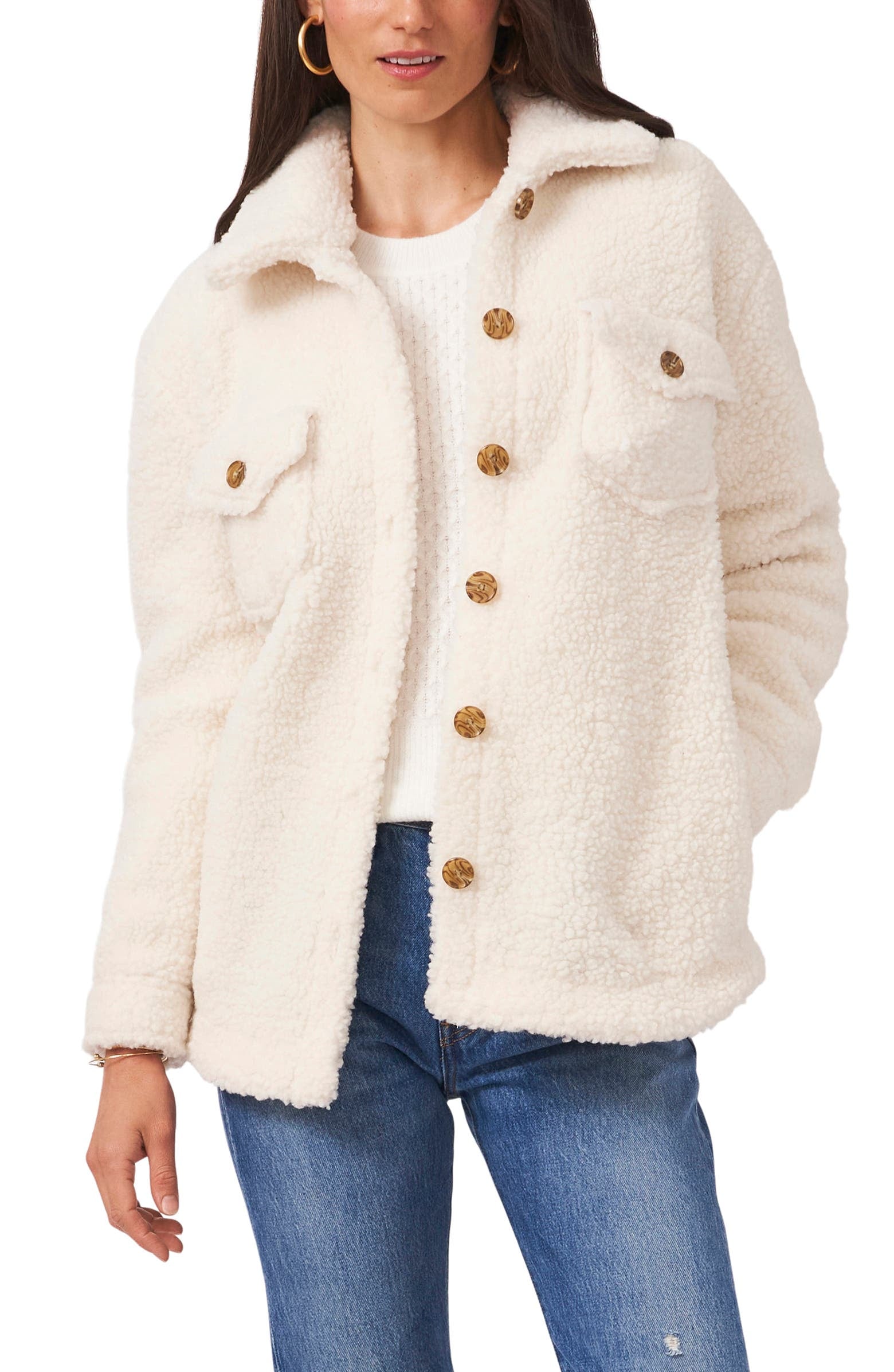 Comfy and Cosy 1.State Faux Shearling Shirt Jacket Nordstrom