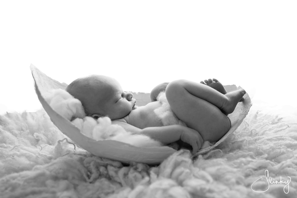 Newborn Photos in Baby Bump Cast Molds