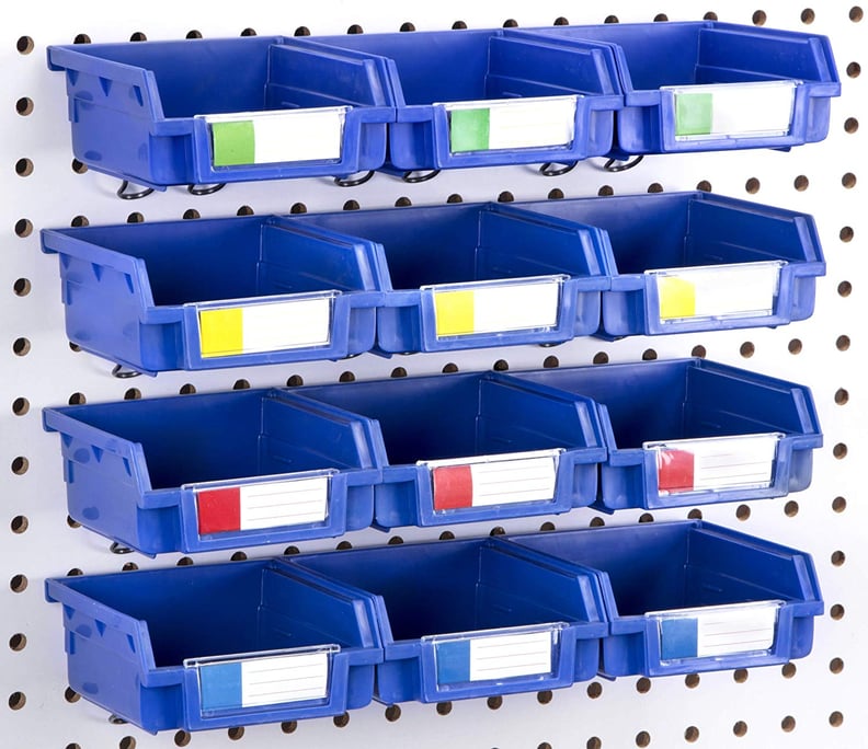 Pegboard Bins Hooks to Any Peg Board Organizer