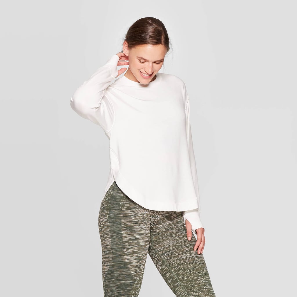 JoyLab Cosy Curved Hem Sweatshirt