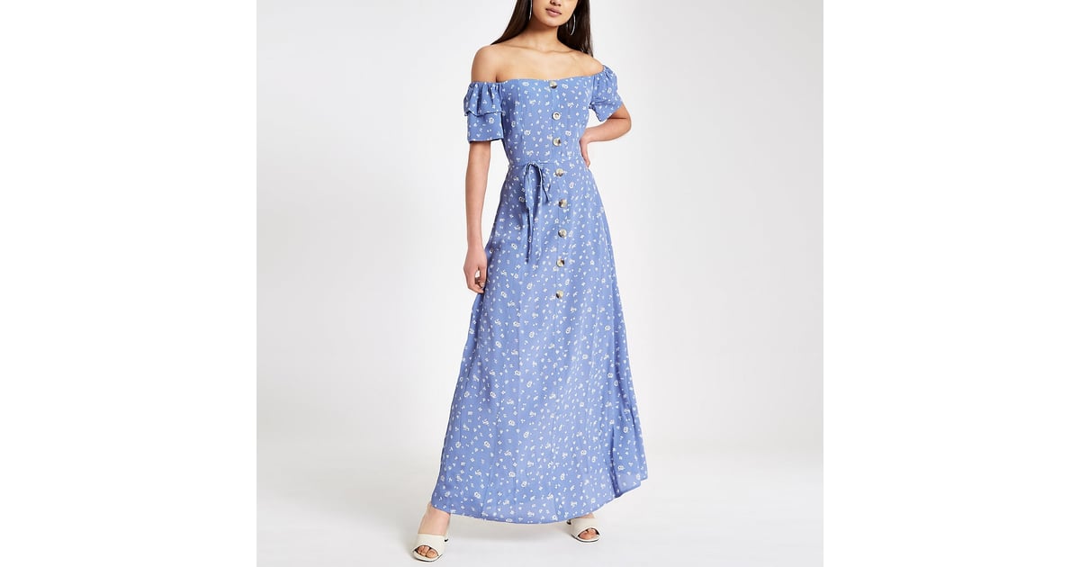 River Island Bardot Maxi Dress 23 Cute New Maxi Dresses That Ll
