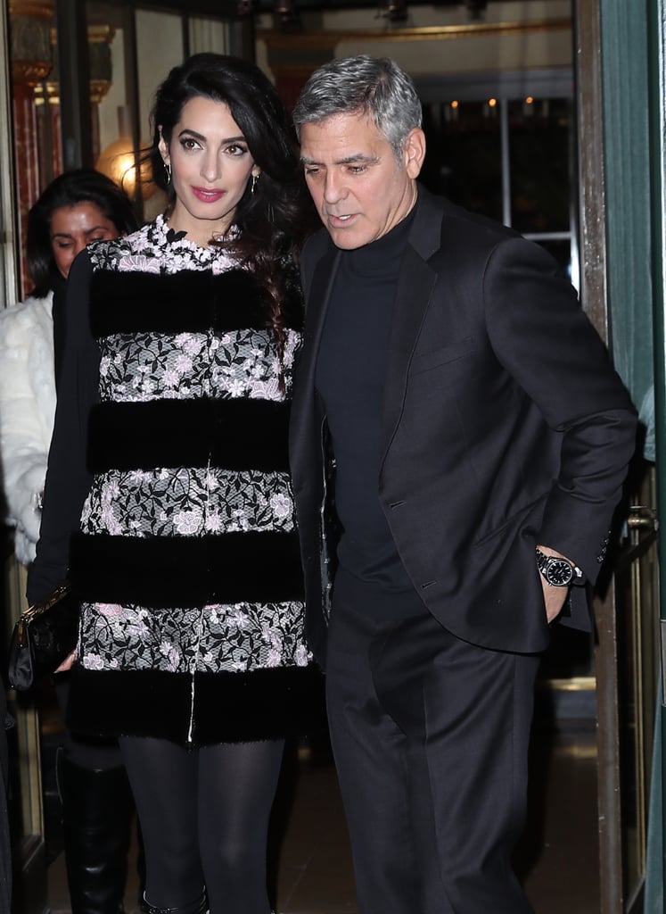 George and Amal Clooney Out in Paris February 2017