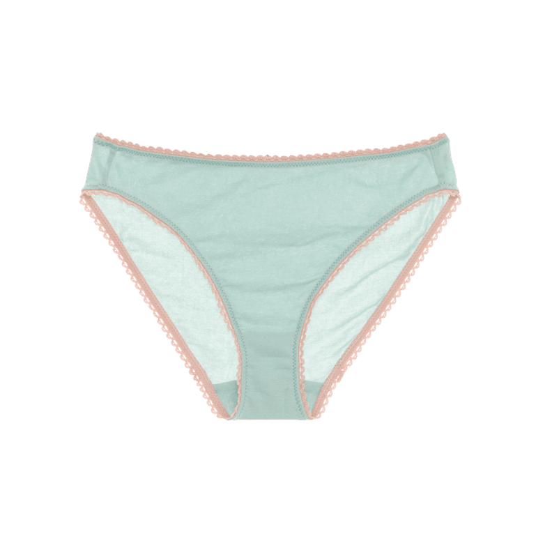 NEGATIVE UNDERWEAR Silky Semi-sheer Thong - Beige