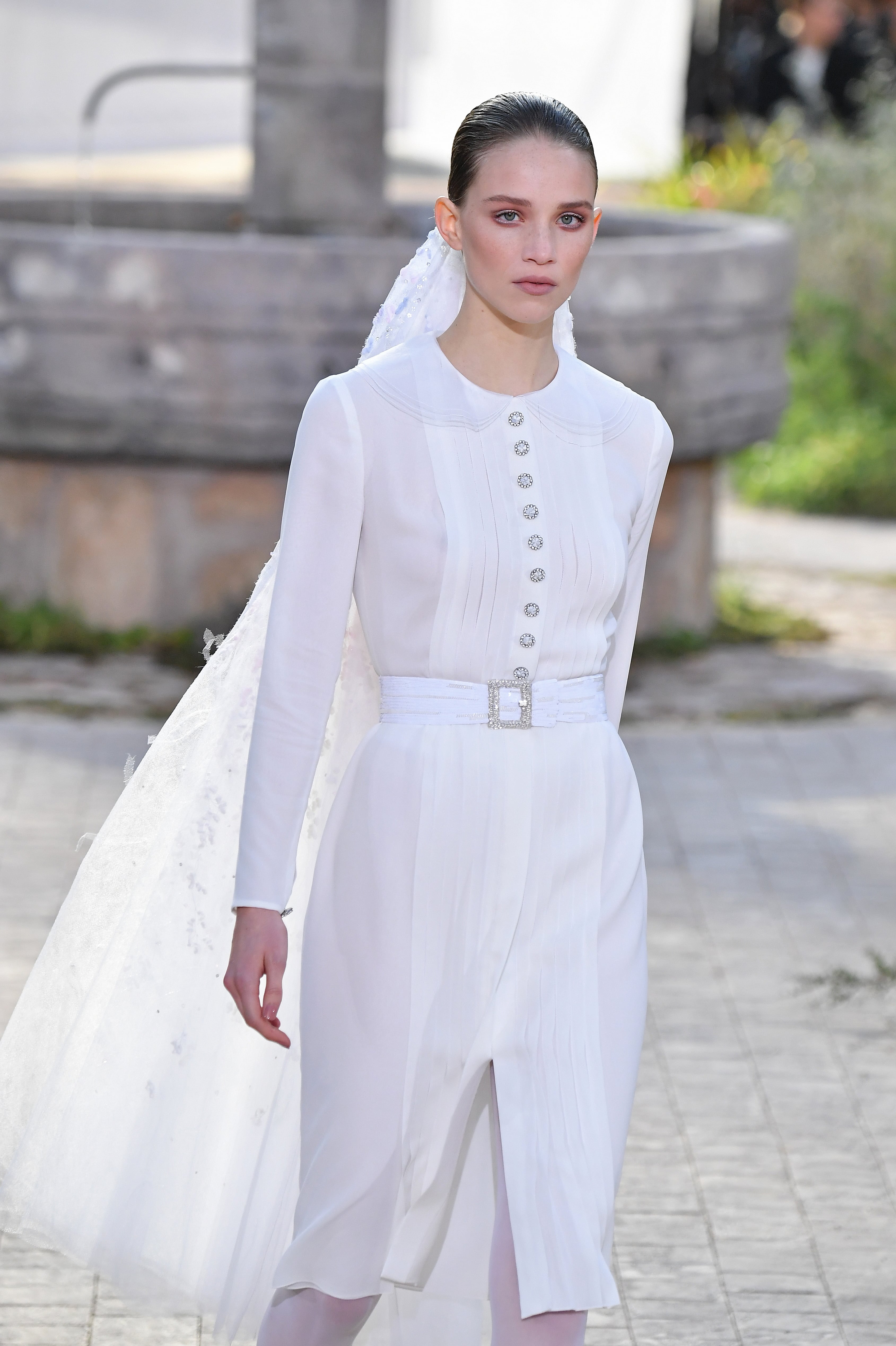 Famous Models Wearing Chanel Couture Wedding Dresses