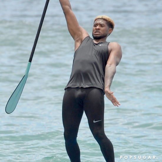 Usher Paddleboarding in Hawaii May 2017