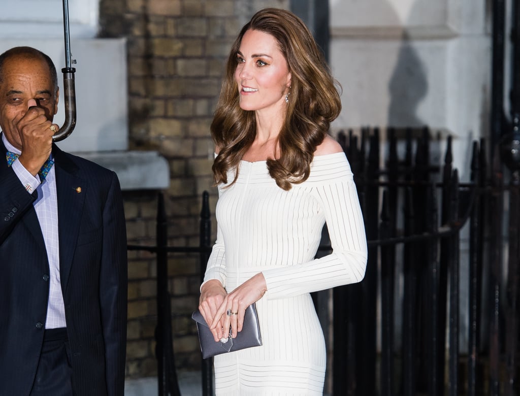 Kate Middleton in White Off-the-Shoulder Dress June 2019