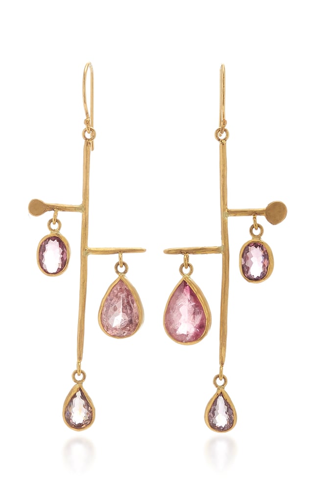 Margery Hirschey Pink Tourmaline Sculpture Earrings