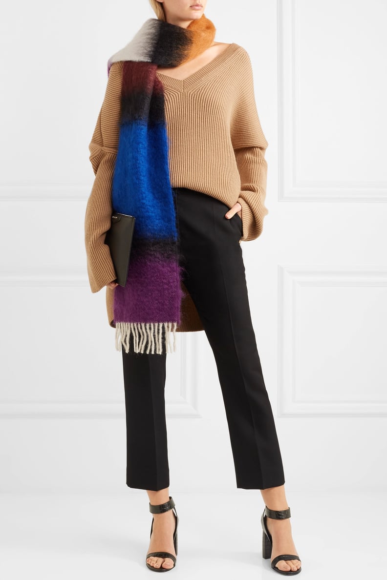 Loewe Fringed Mohair And Wool-blend Scarf