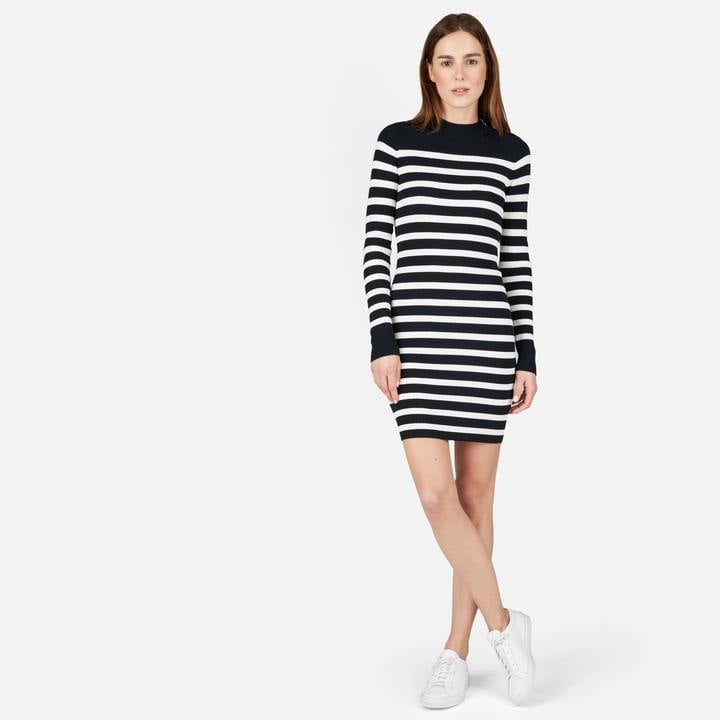 Everlane The Breton Ribbed Cotton Sweater Dress