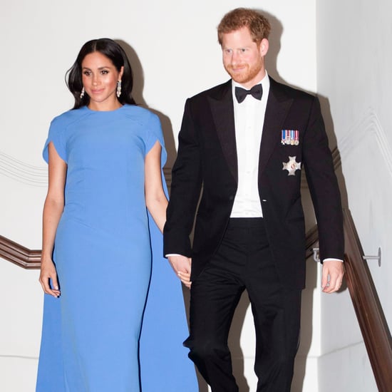 Meghan Markle Blue Safiyaa Dress in Fiji October 2018