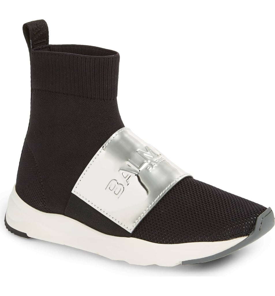 Balmain Cameron Knit Sneaker Boot