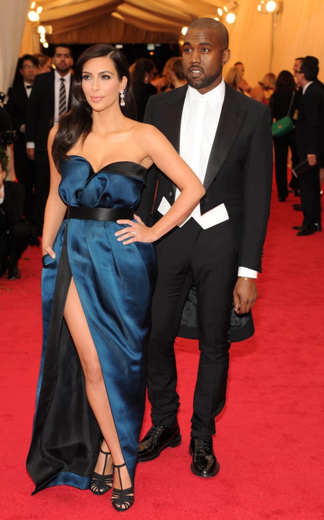 Kim Kardashian and Kanye West at the Met Gala 2014