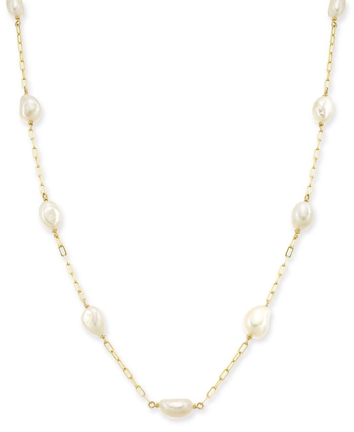 Syd and Pia NYC Etienne Pearl (15mm) 20-1/2" Strand Necklace in 14k Gold-Filled