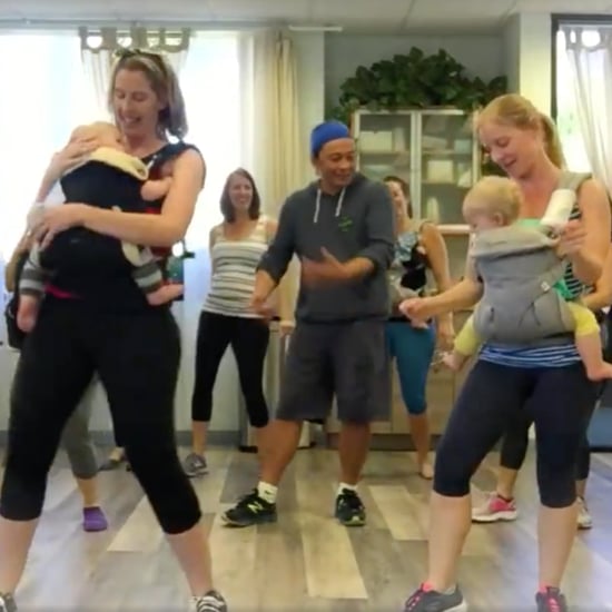Babywearing Dance Class Performs Line Dance to Sugar Ray