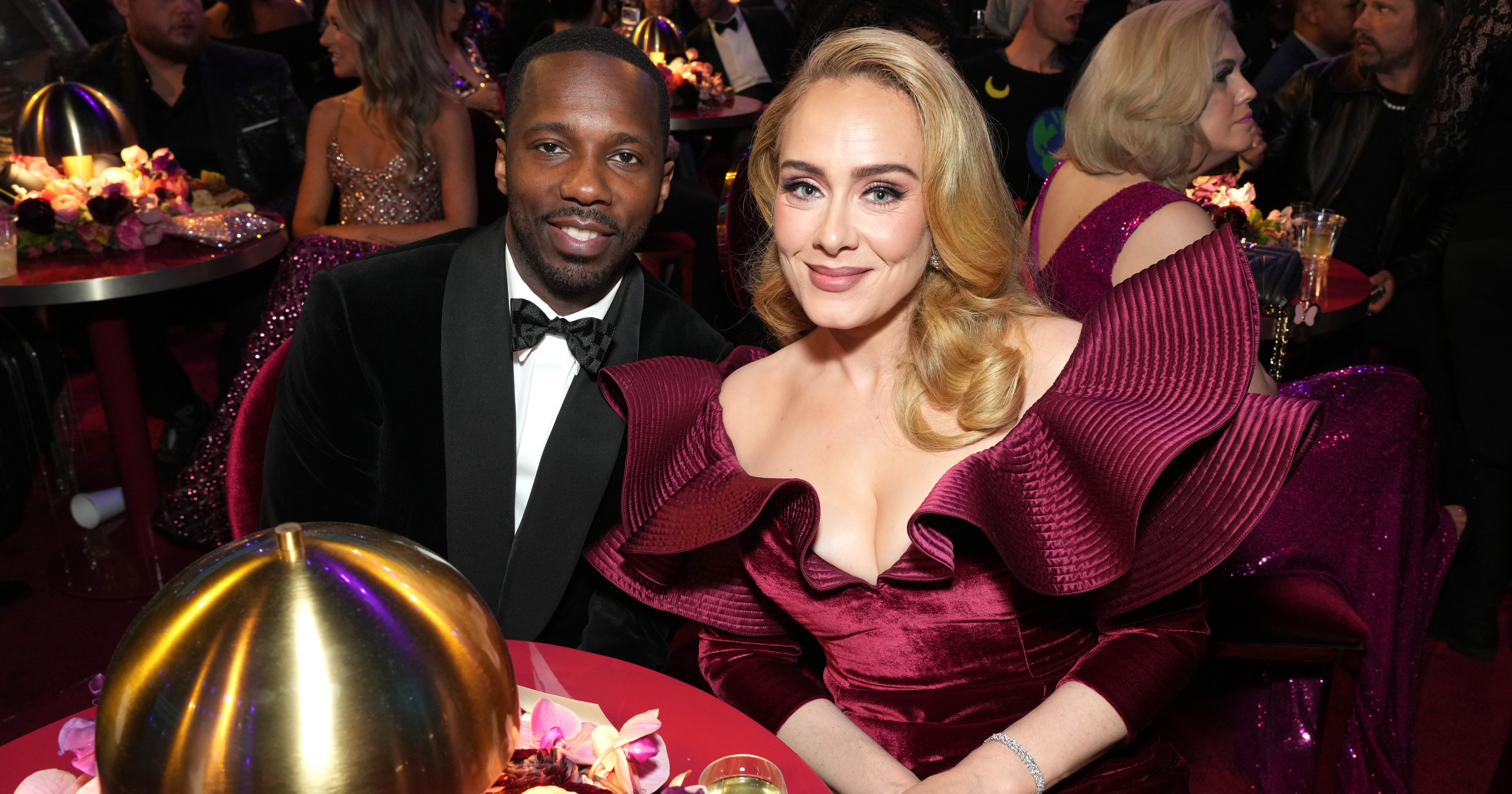 Adele and Rich Paul at the 2023 Grammys POPSUGAR Celebrity