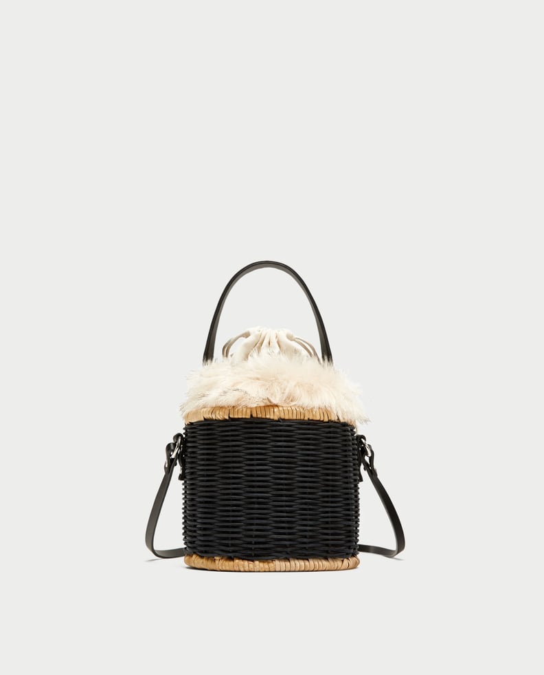 Zara Raffia Crossbody Bag