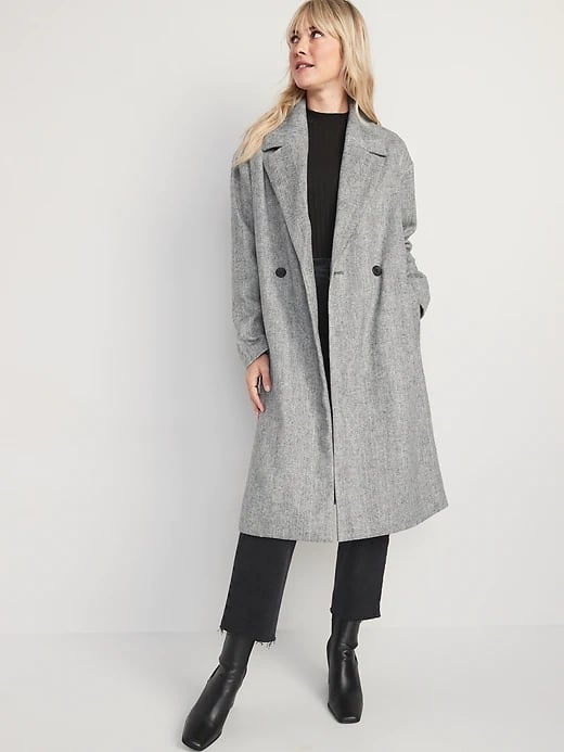Old Navy Long Slouchy Double-Breasted Coat