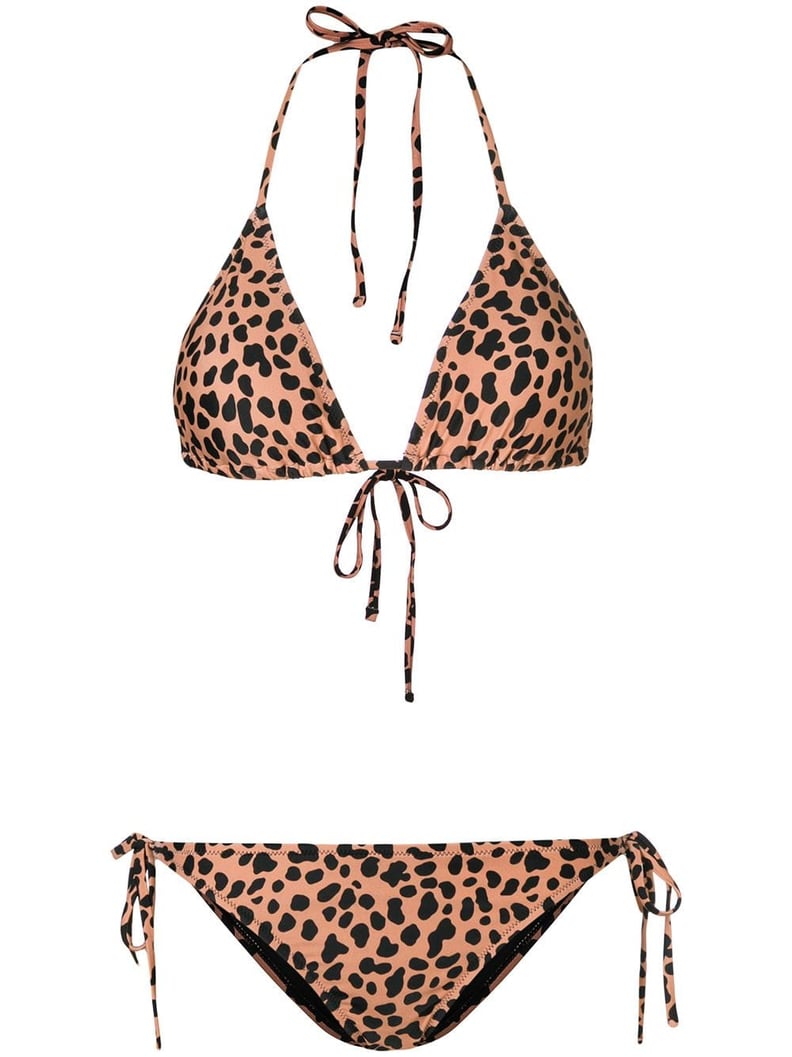 Rixo London Leopard-Print Bikini Set