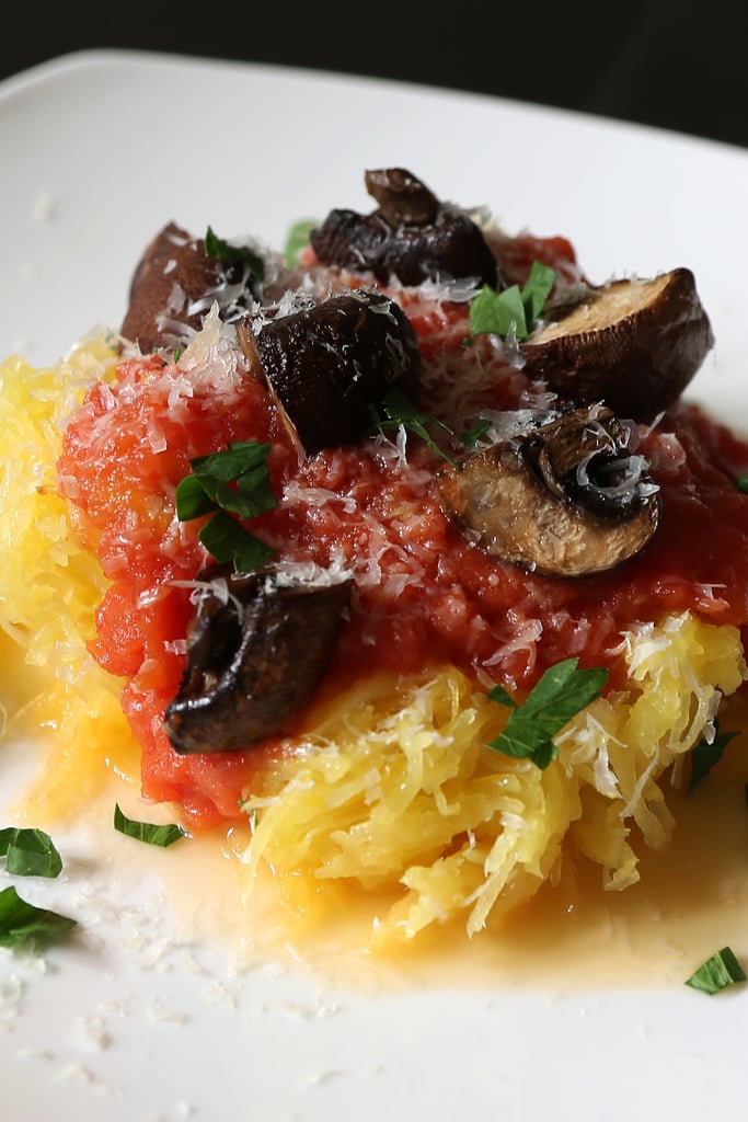 Spaghetti Squash With Tomato Sauce and Roasted Mushrooms | Healthy ...