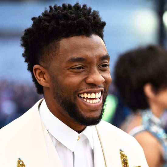 Chadwick Boseman's Glitter Hair at the 2018 Met Gala