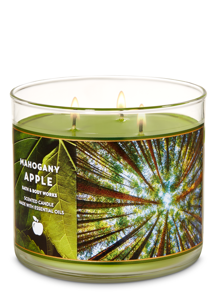 Bath and Body Works Mahogany Apple 3Wick Candle Fall Bath and Body