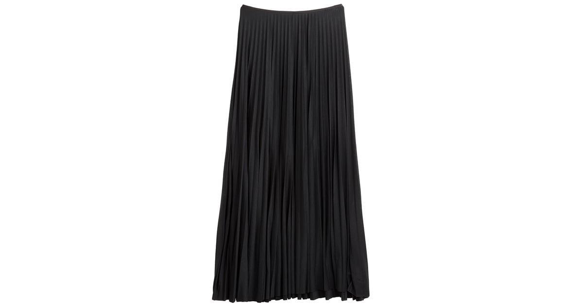 Theory Milko Pleated Maxi Skirt ($395) | Kate Hudson Wearing a Crop Top ...