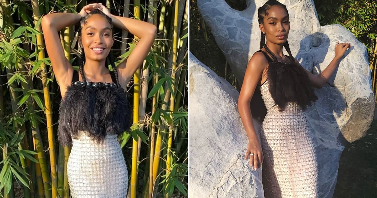 And the Emmy For Most Glamorous Outfit Goes to Yara Shahidi and Her Bejeweled Prada Gown