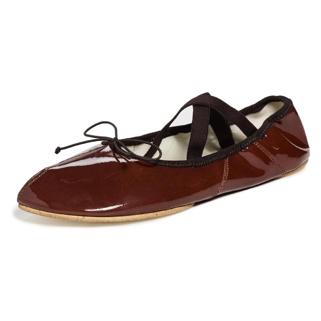 Tory Burch Peep Toe Mary Jane Ballet Flats