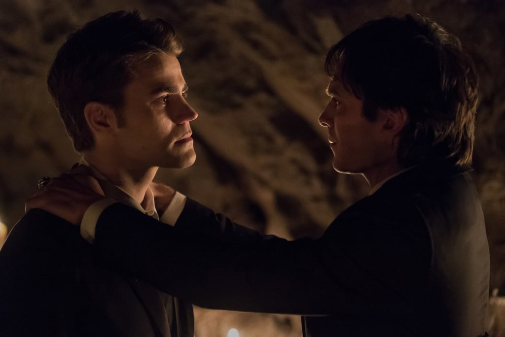 Paul Wesley as Stefan and Ian Somerhalder as Damon.