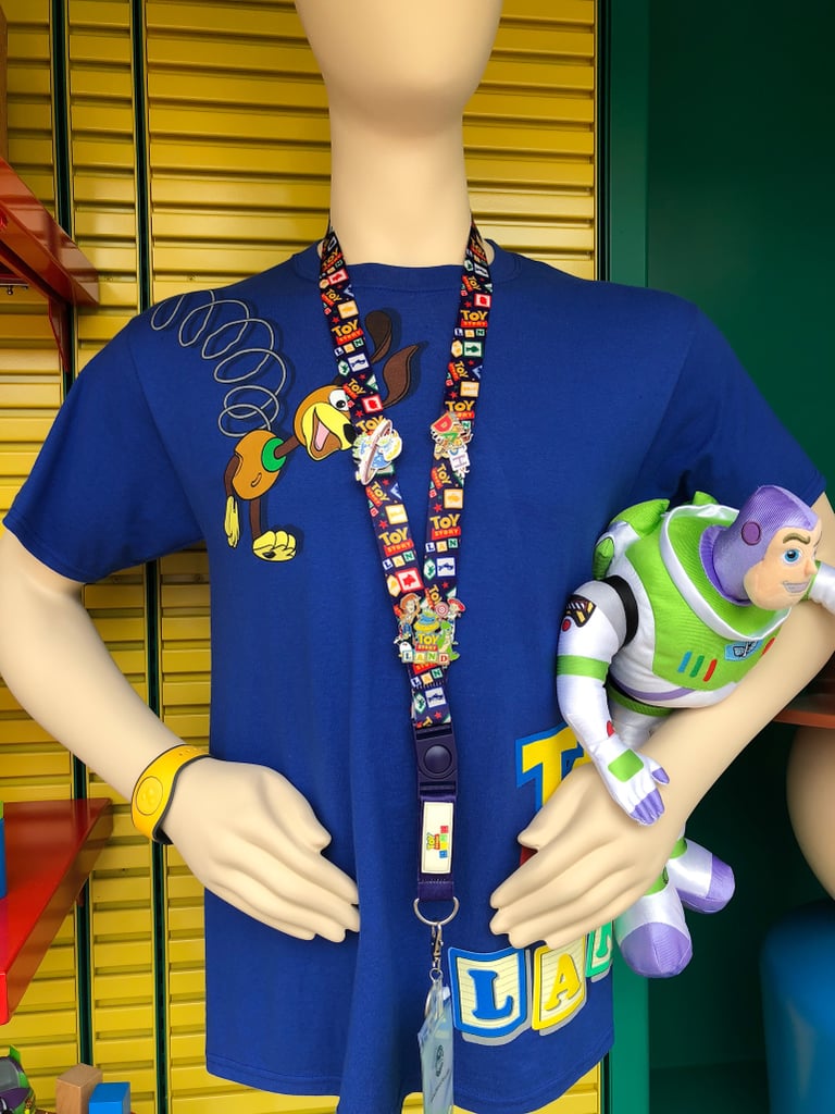 Toy Story Land-themed collector's pins.