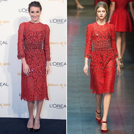 dolce and gabbana red lace dress