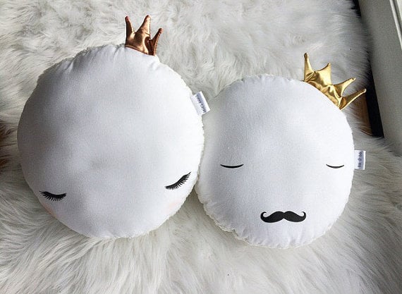 Queen and King Moon Pillows