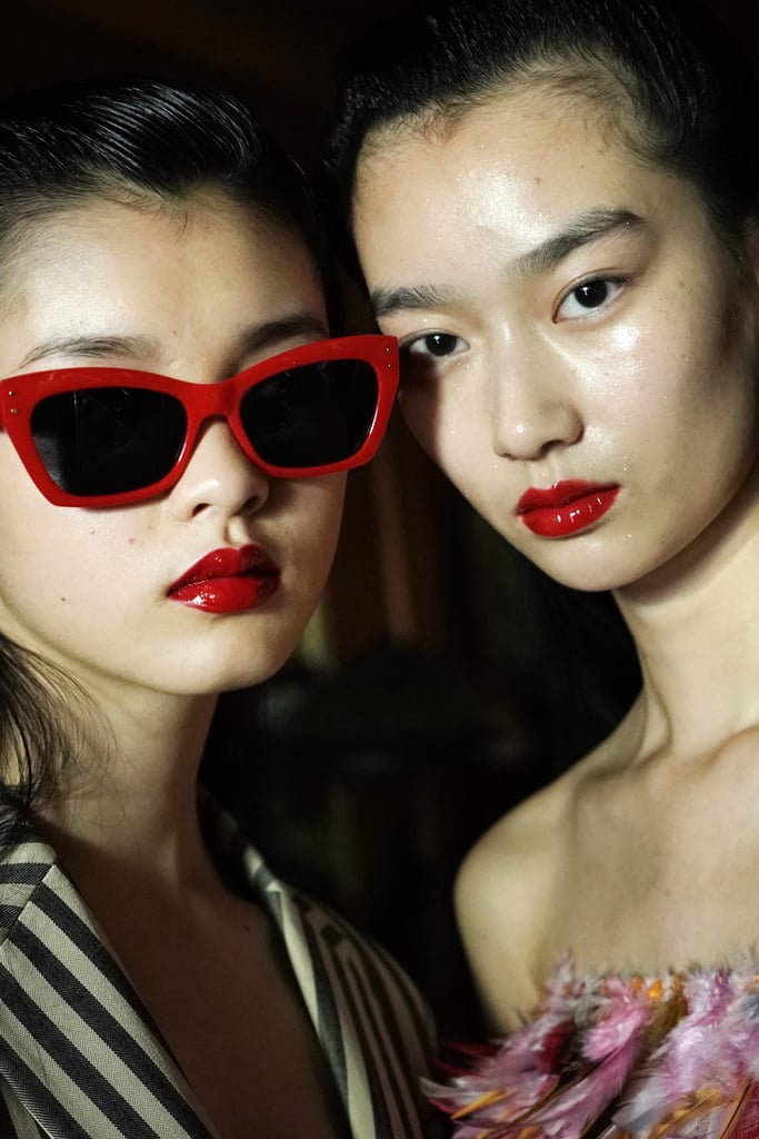 Candy-Coated Red Lips at Calvin Luo Spring 2020