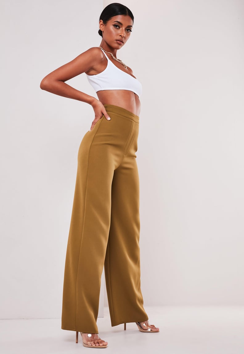 Sofia Richie x Missguided Taupe Tailored Wide Leg Trousers