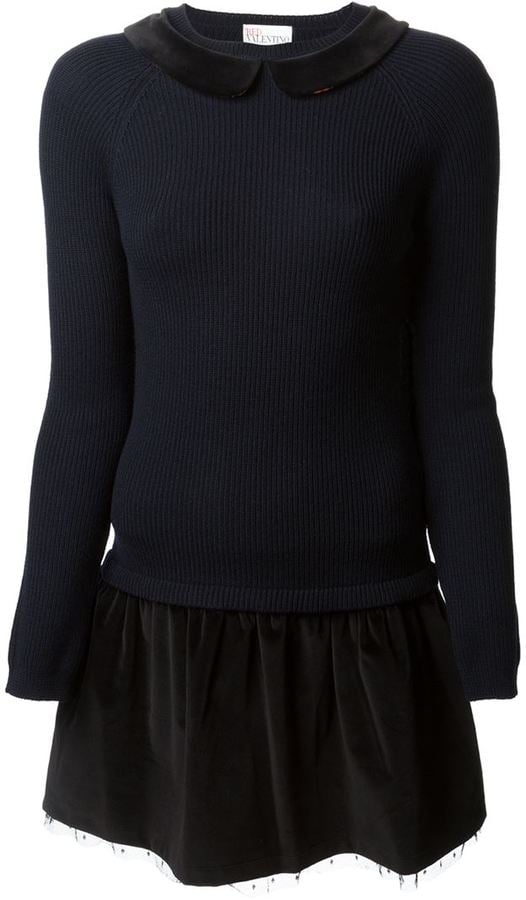 The Mixed-Material Sweater Dress
