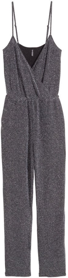 H&M Glittery Jumpsuit — Black/Glittery ($15, originally $35)