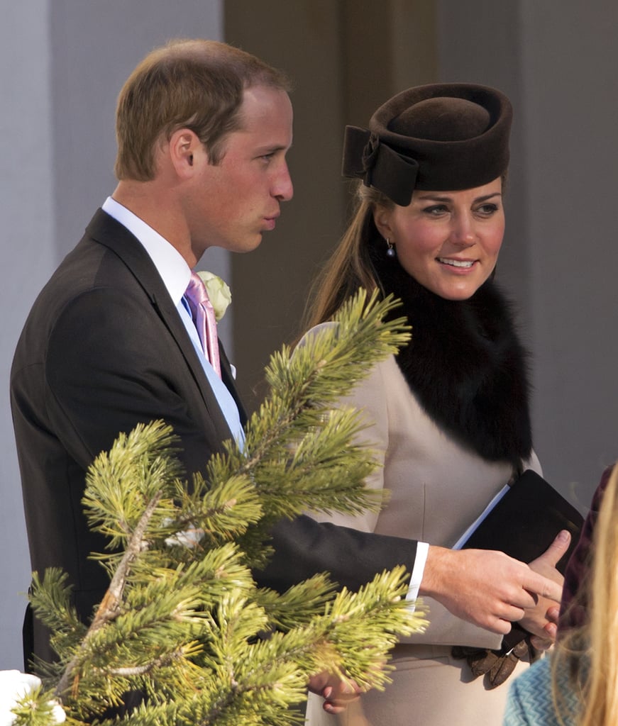 Kate, William, and Prince Harry attended a friend's March 2, 2013, wedding in Arosa, Switzerland.