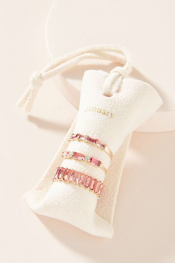 Birthstone Band Ring Set Anthropologie s End of Year Sale Is