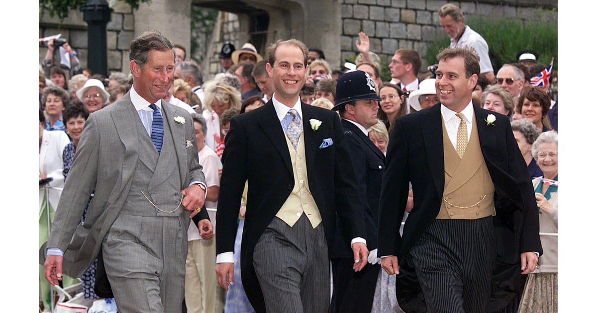 Prince Andrew and Prince Charles With Prince Edward at His Wedding at
