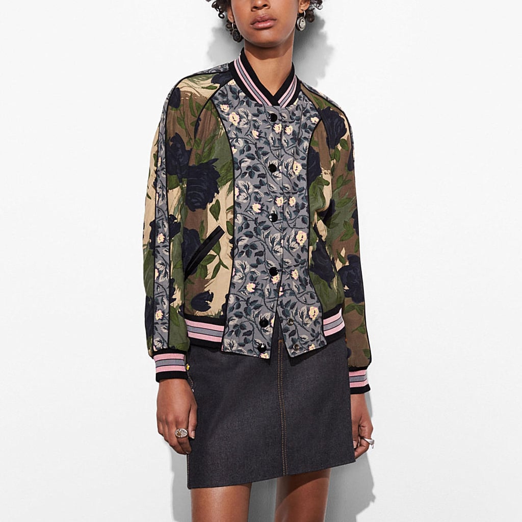 Coach Reversible Satin Jacket in Shell Multi
