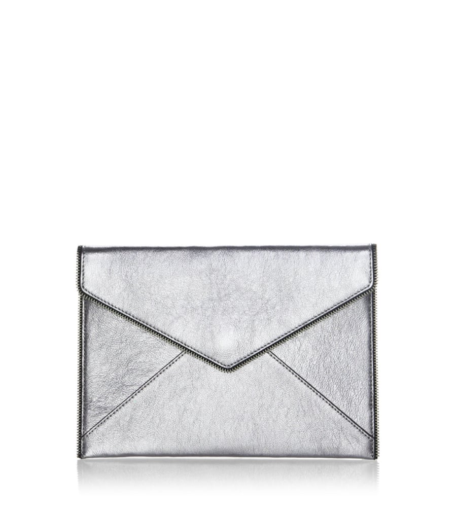 Rebecca Minkoff Leo Metallic Leather Clutch