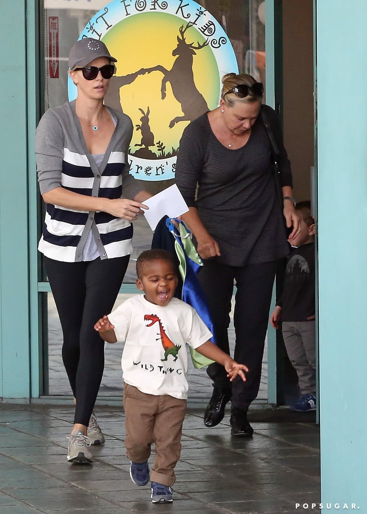 Jackson ran ahead as Charlize and Gerda followed.